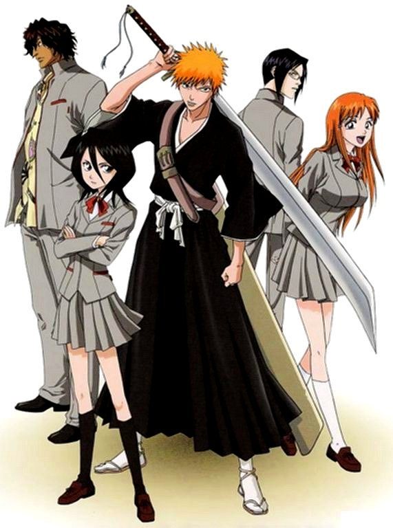 Chad,Rukia,Ichigo,Uryu,Orihime